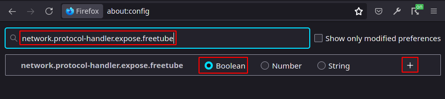 Adding the ‘Freetube’ protocol to Firefox